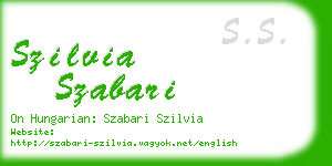 szilvia szabari business card